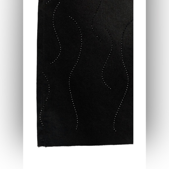 Zara Womens Straight Leg Mid Rise Rhinestone Black Jeans Size US 2/ EU 34 NWT - Picture 11 of 13